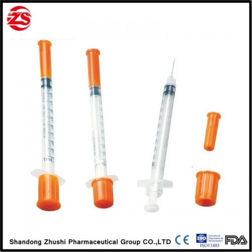 Medical Disposable Colored Insulin Syringe with Needle